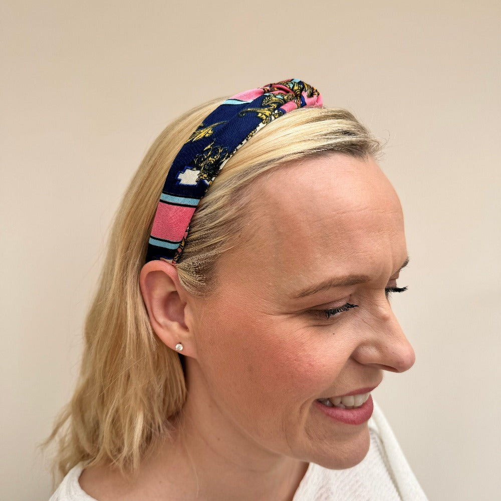 Summer Multi Print Knot Headband