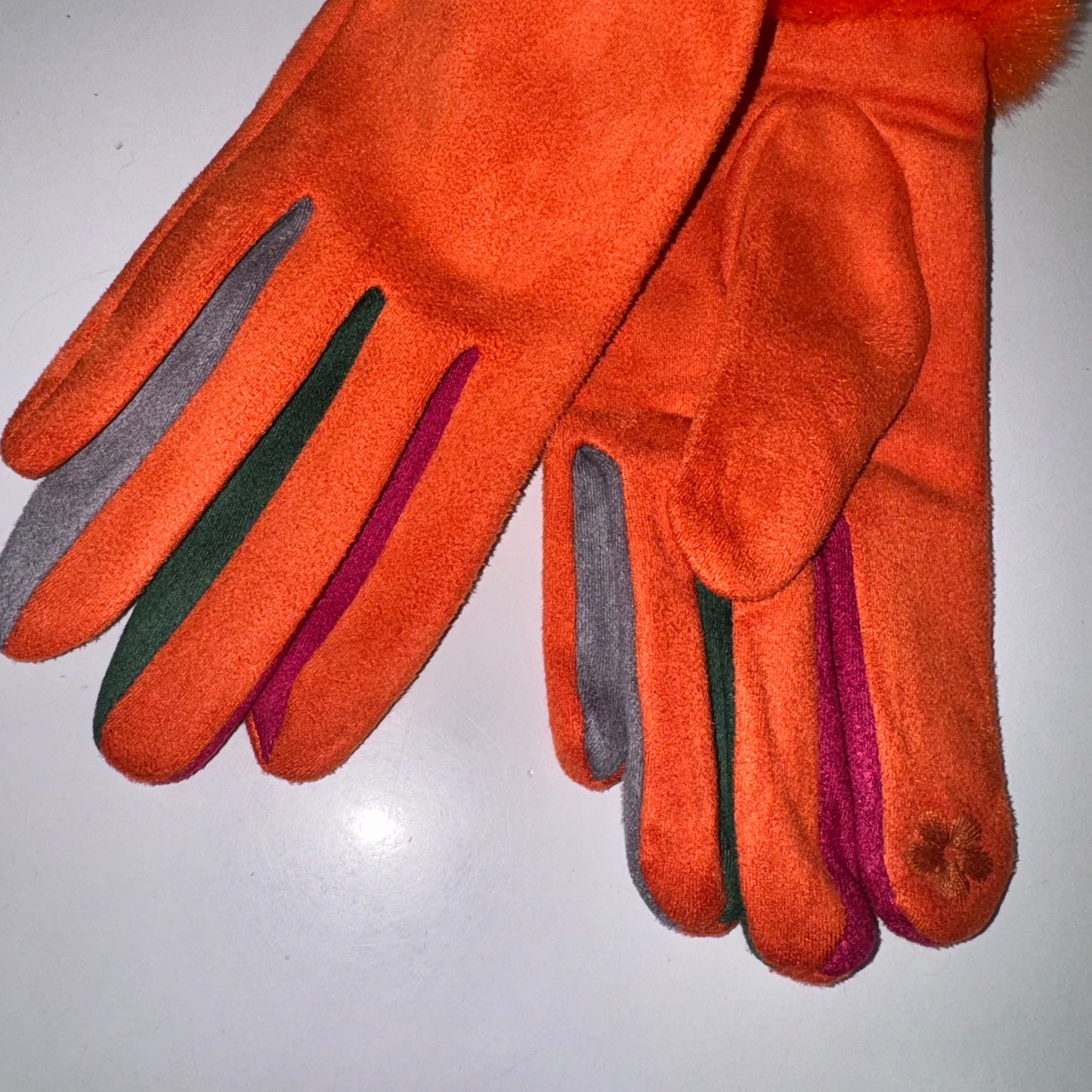 Eco Chic Fluffy Edge Gloves