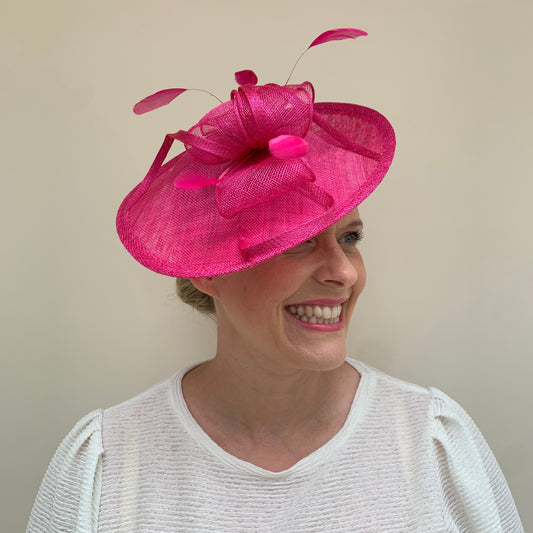 Raspberry pink best sale wedding hats