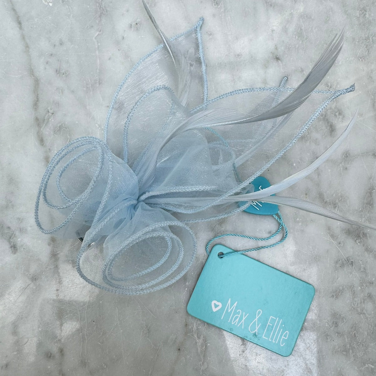 Max and Ellie OF4 Powder Blue Small Clip Fascinator