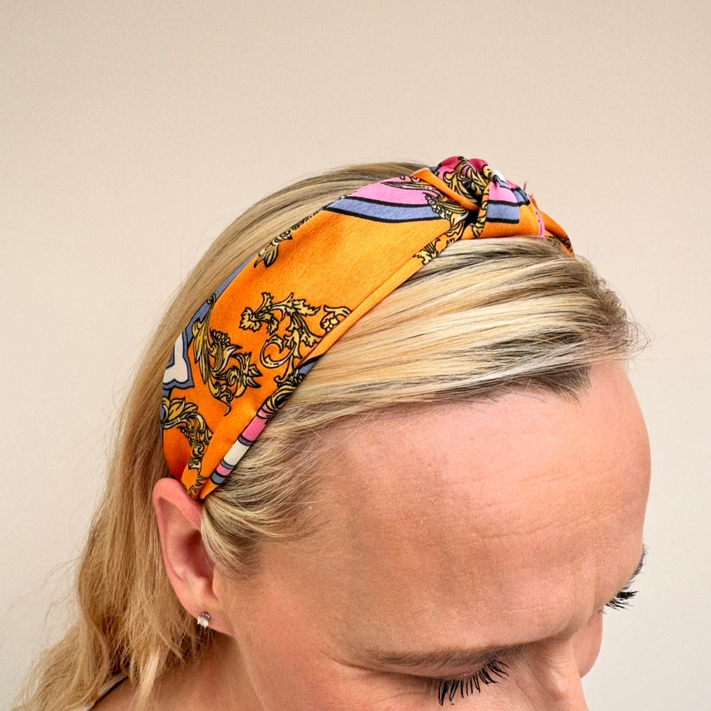 Summer Multi Print Knot Headband