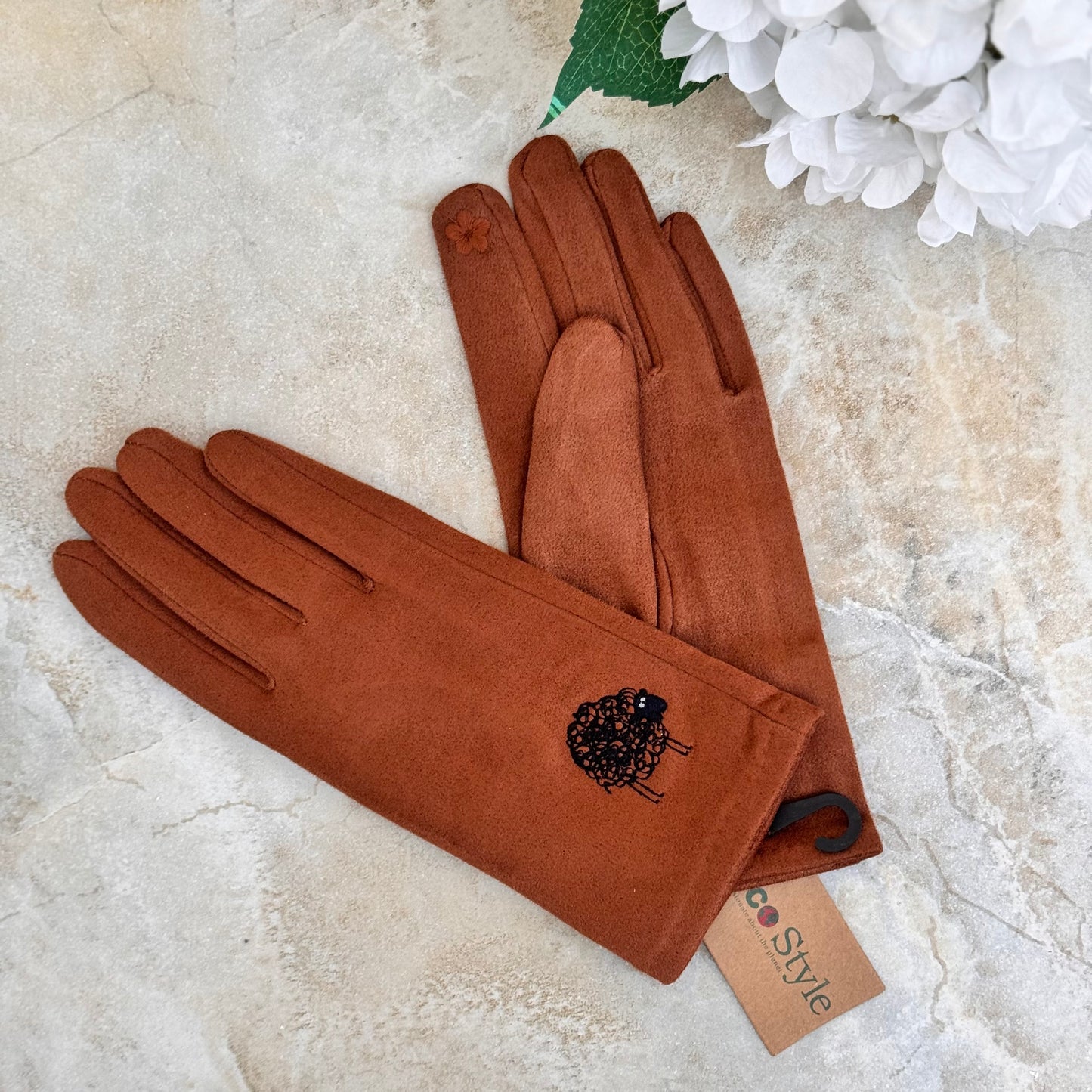 Eco Chic Sheep Stitched Gloves