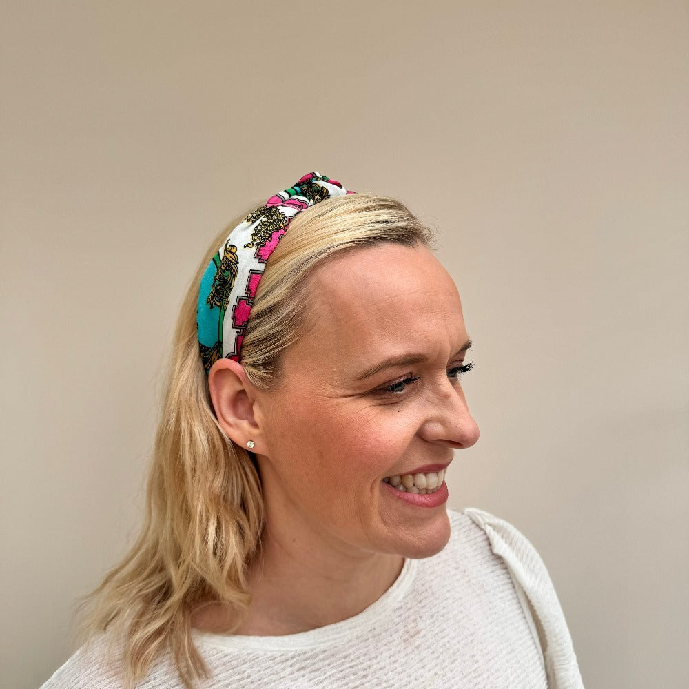 Summer Multi Print Knot Headband