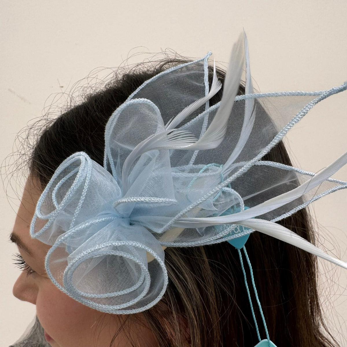 Max and Ellie OF4 Powder Blue Small Clip Fascinator