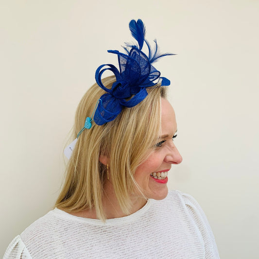 Max and Ellie BF3 Small Fascinator in Blues