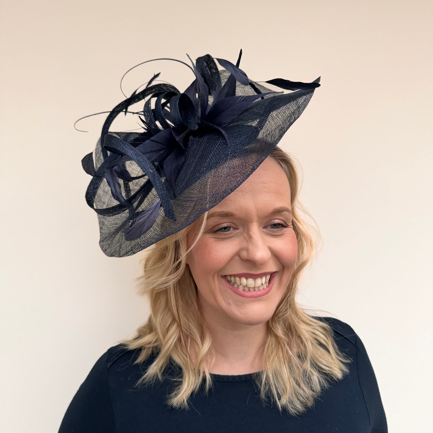 J Bees JB/V125 Large Fascinator In Blues