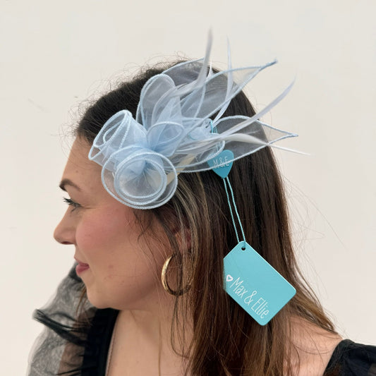 Max and Ellie OF4 Powder Blue Small Clip Fascinator