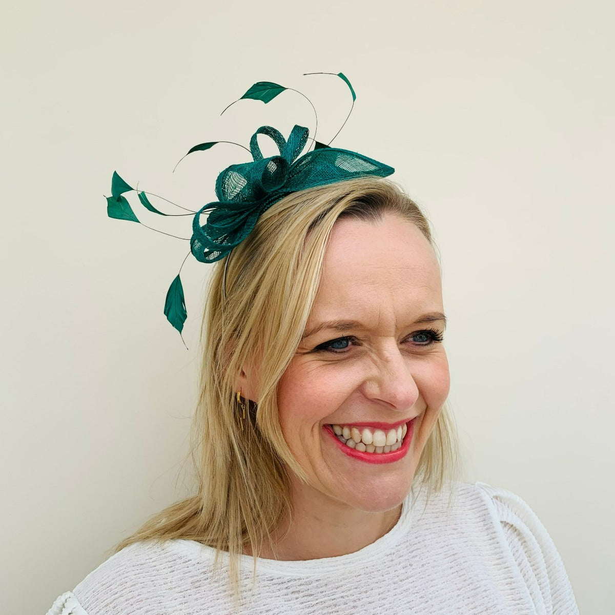 Max and Ellie BF6 Fascinator in Greens