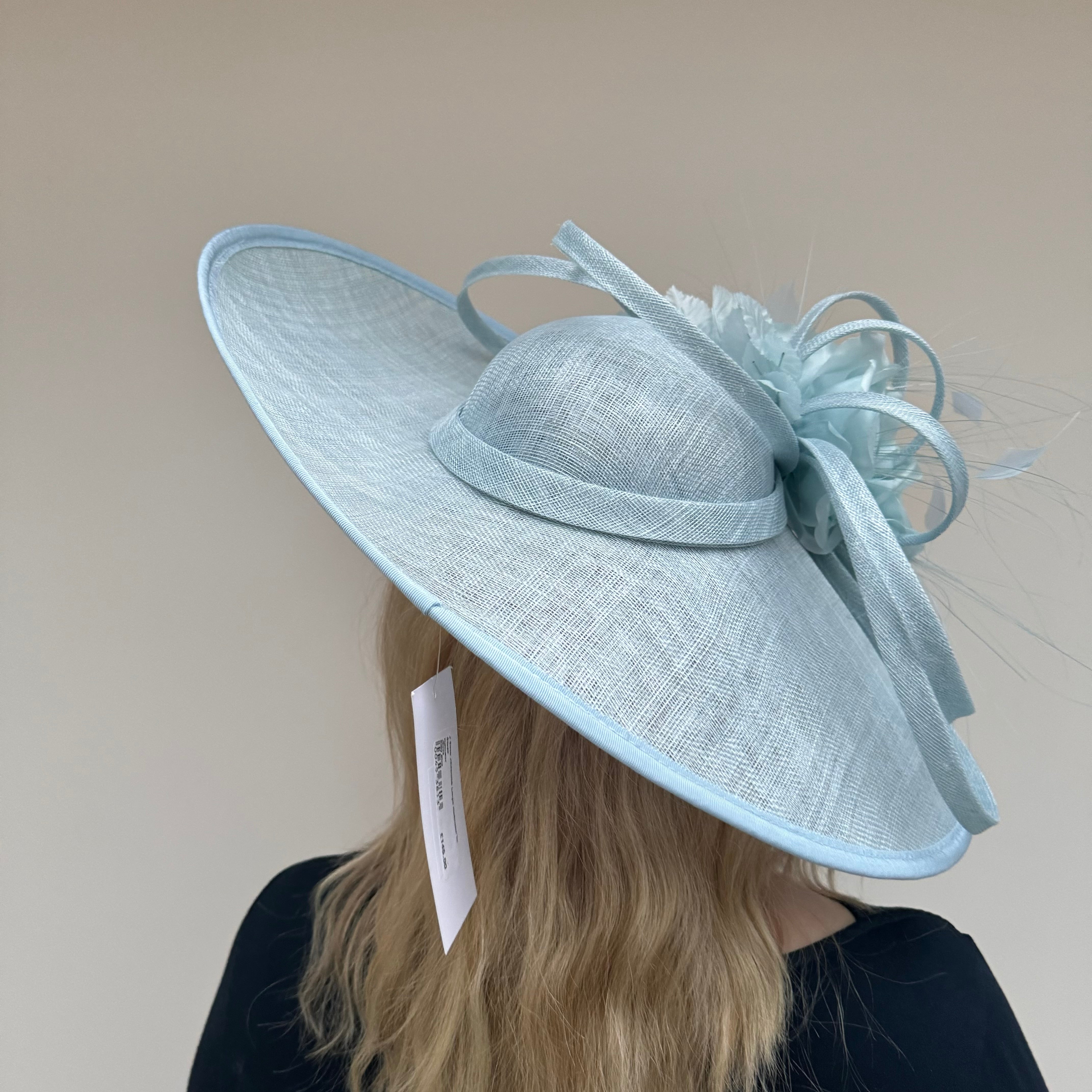 Large blue 2024 wedding hat