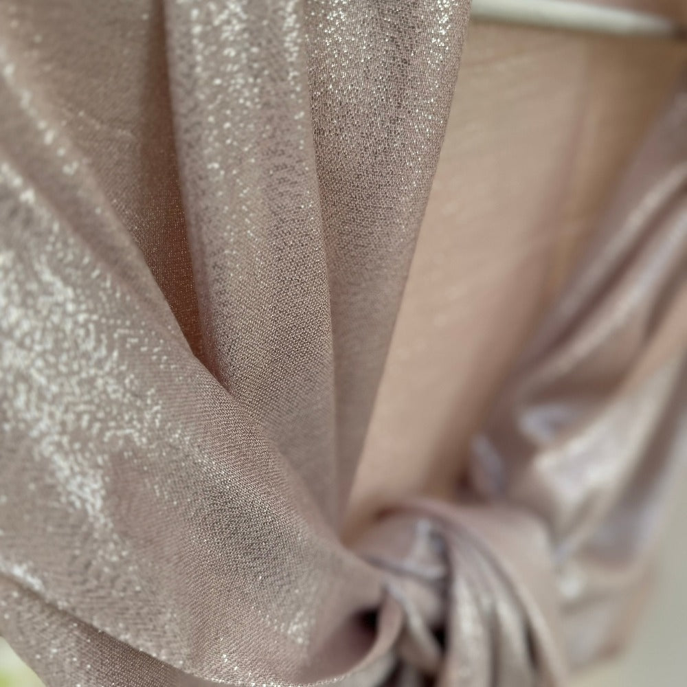 Shell Pink Silver Shimmer Wrap Scarf