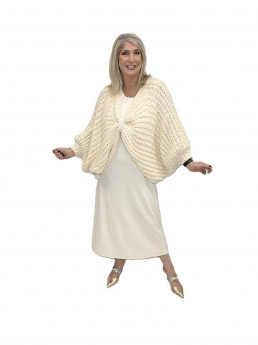 Malissa J WF2797 Knitted Knot Throwover Jumper