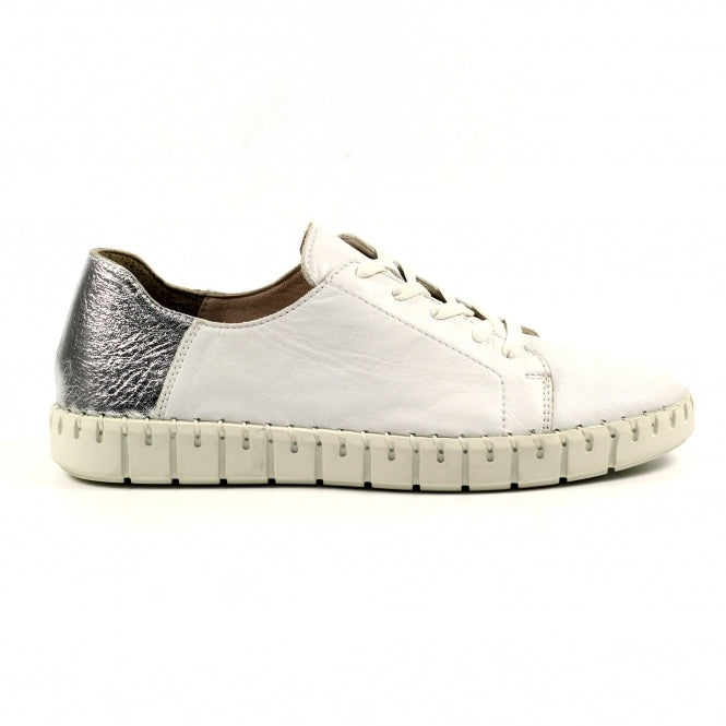 Lunar Kiera Silver Leather Trainer