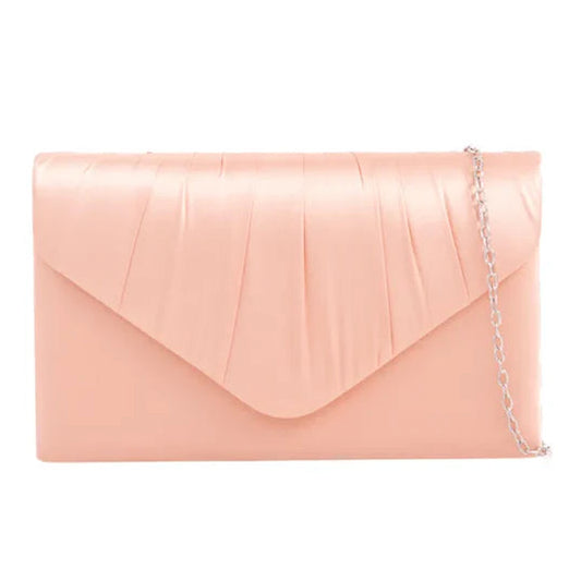 Koko 8002 Champagne Satin Envelope Clutch