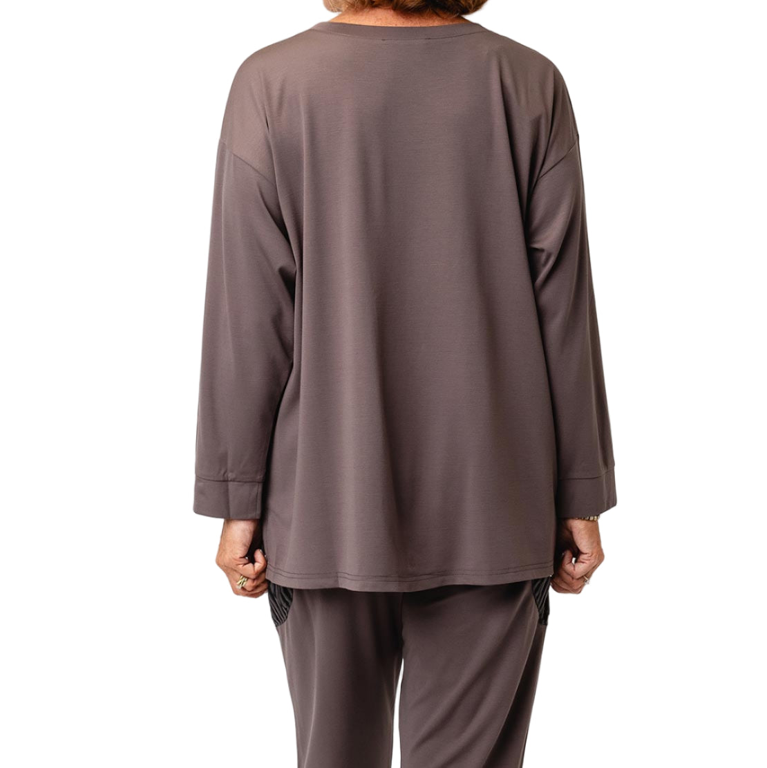 Malissa J WF2518 Jersey Top with Circle Shape Pocket