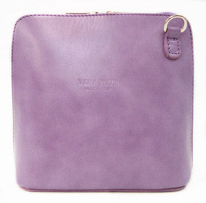 Leather Ladies Small Cross Body PS14 In Purples