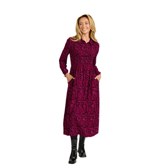 Mudflower 682 Zebra Print Dress