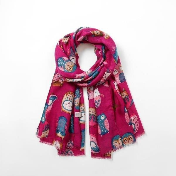 Butterfly Owl Print Scarf