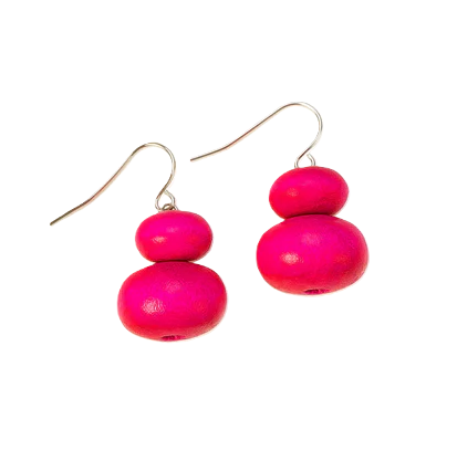 Lotus Feet H2418 Fuchsia Pink Papa Earrings