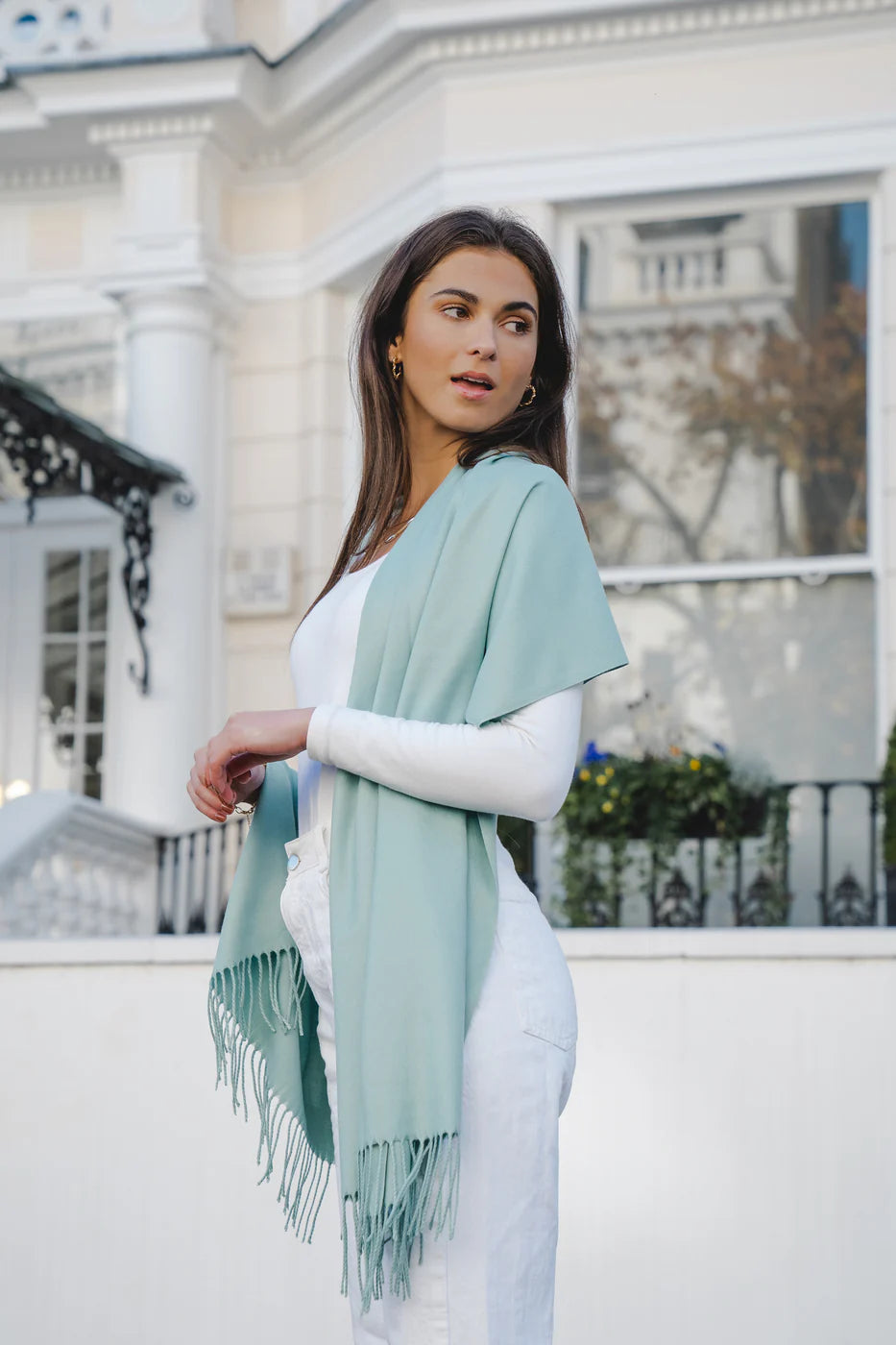 Park Lane PAS Celine Pashmina in Green & Mints