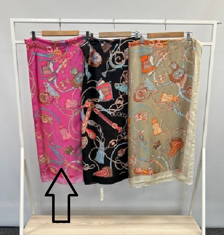 Malissa J GC20512 Tassel Print Scarf