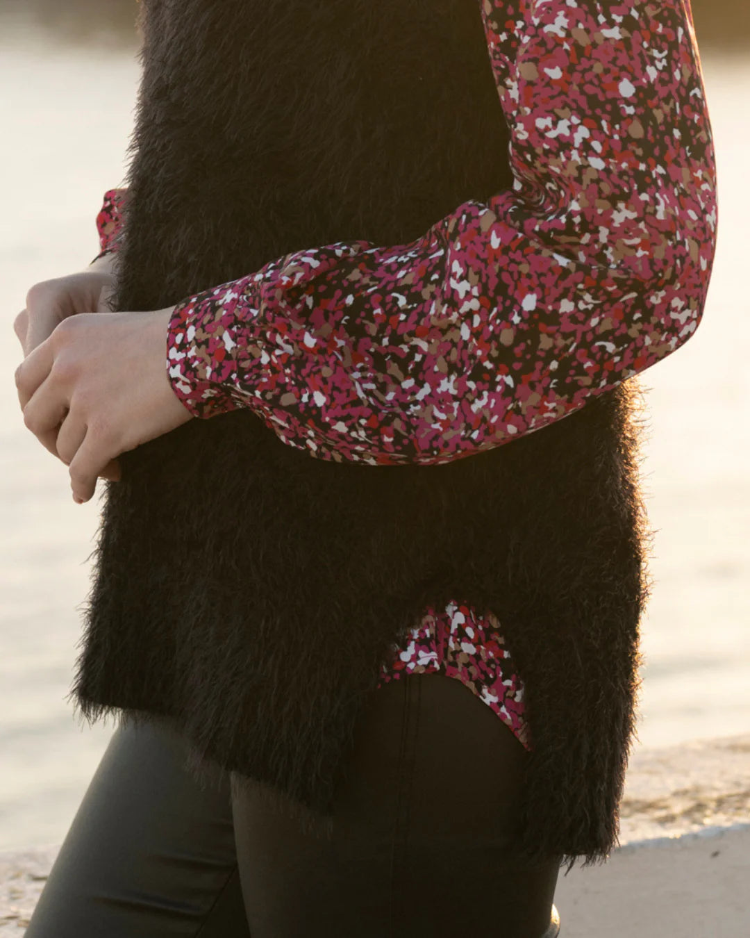 Marble 7140 Fluffy Vest Top