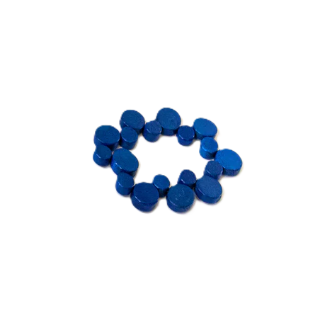 Lotus Feet HAB2 Royal Blue Wood Discs Bracelet