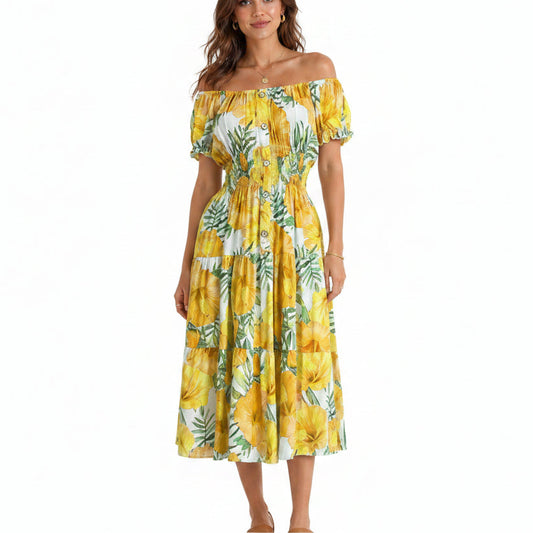 ZP Button Short Dress