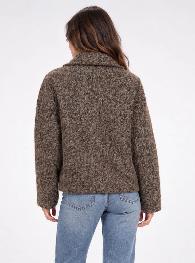 New Collection 26121 Boiled Wool Zip Jacket
