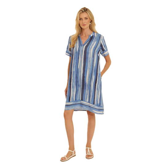 Pomodoro 42614 Stripe Short Dress