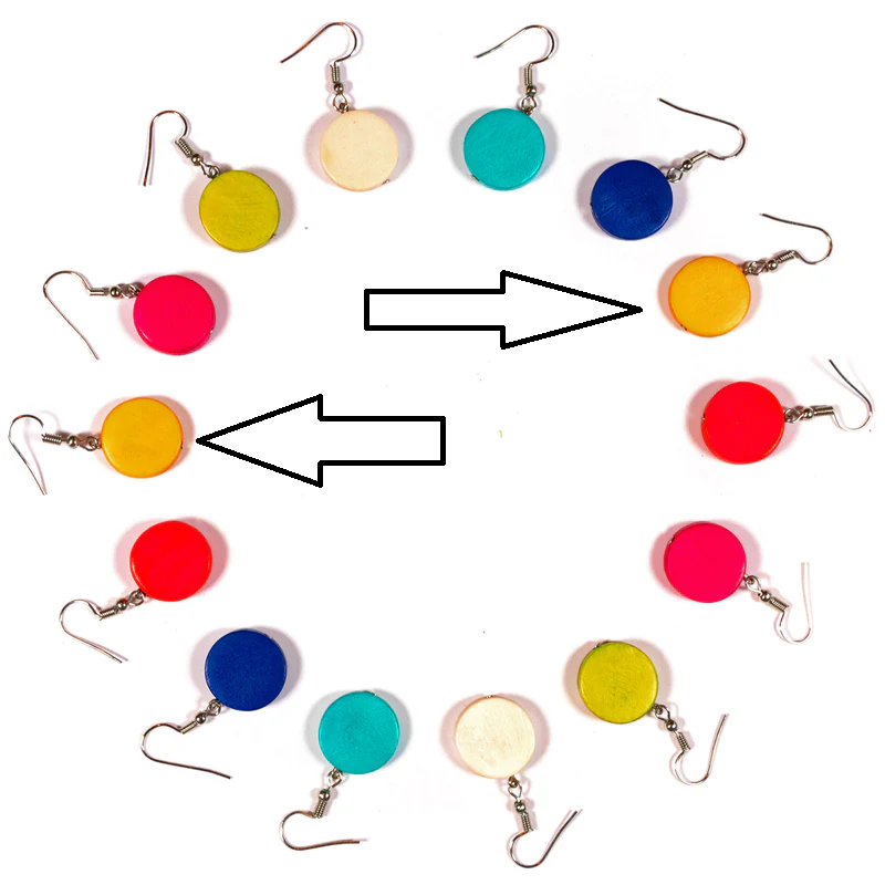 Lotus Feet HAE1 Wood Disc Earrings