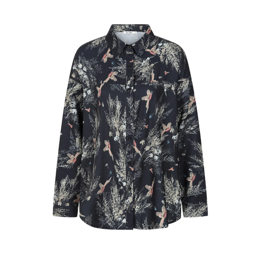 Alice Collins Skylar Print Shirt - Wildlife Black