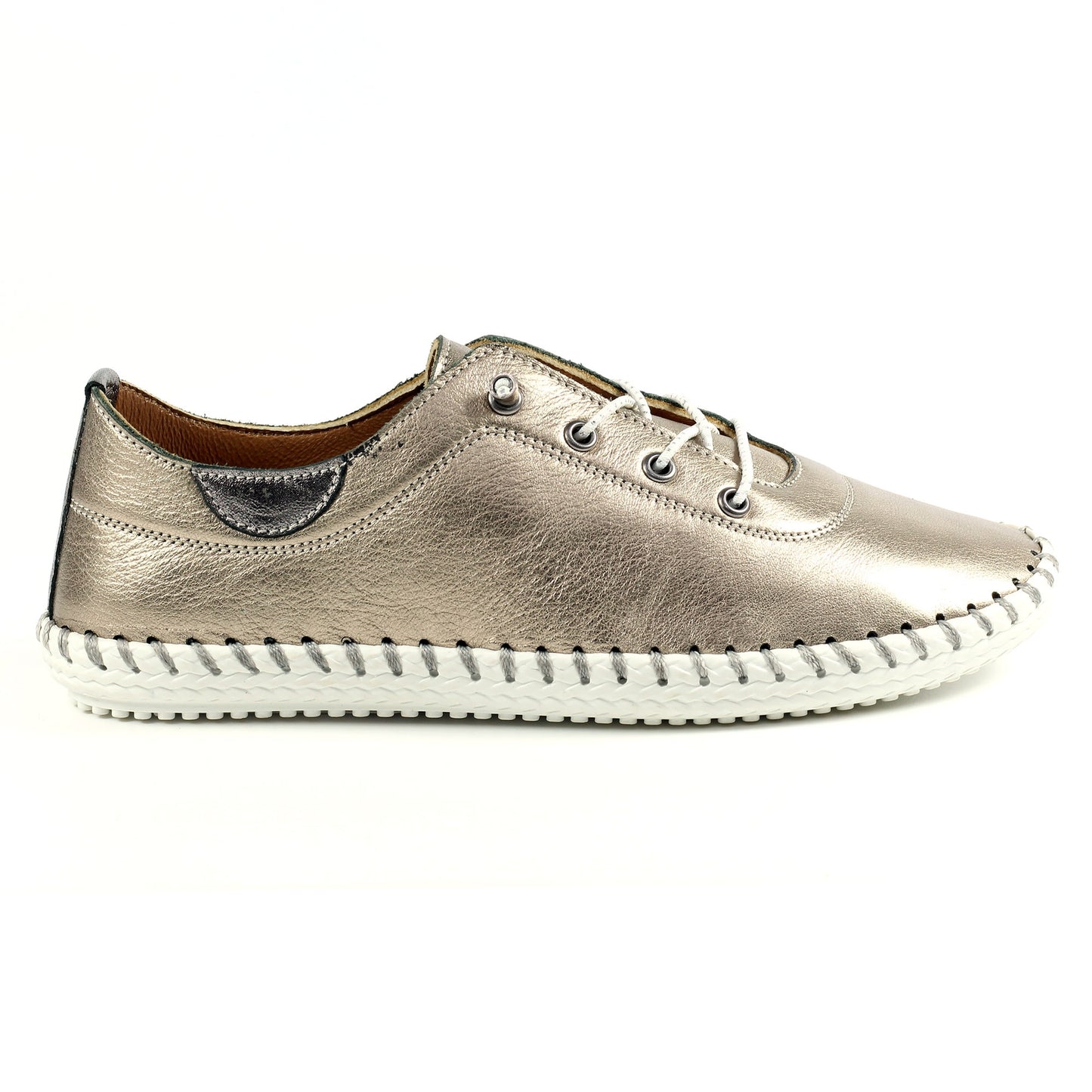Shoozy Iris Metallic Leather Plimsole