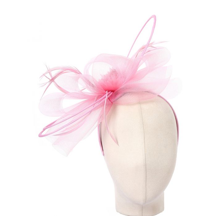 Pink Net Fascinator