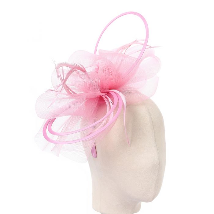 Pink Net Fascinator