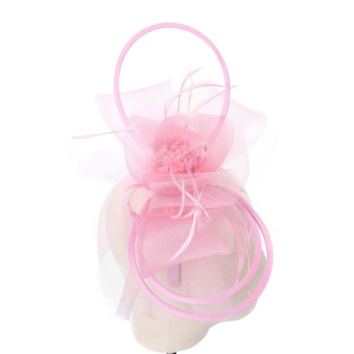 Pink Net Fascinator