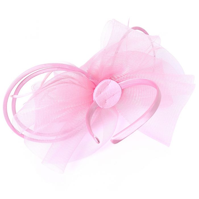 Pink Net Fascinator