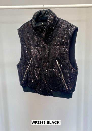 Malissa J Padded Sequin Jacket