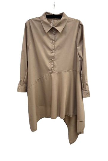 Malissa J WF2423 Panelled Detail Woven Shirt