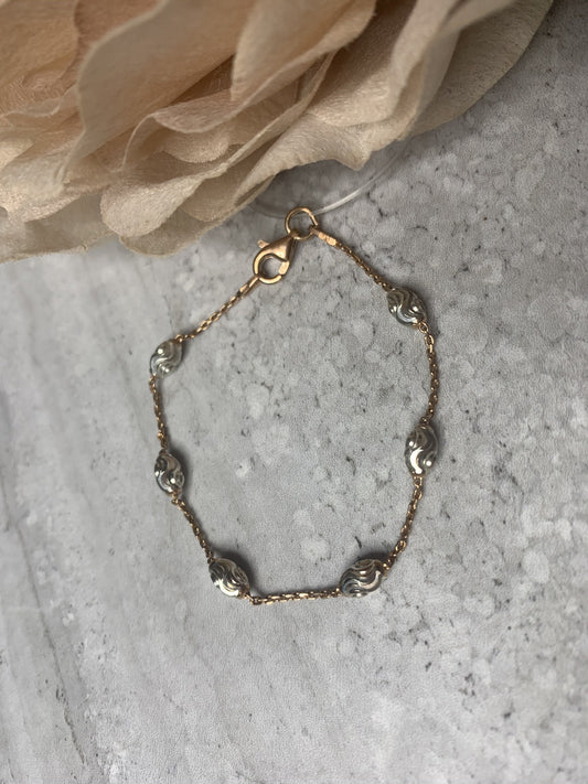 Annabella Childs Plated Rose Gold and Rhodium Bracelet