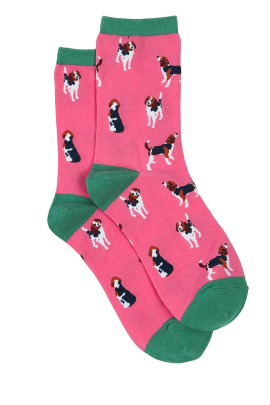 Beagle print socks