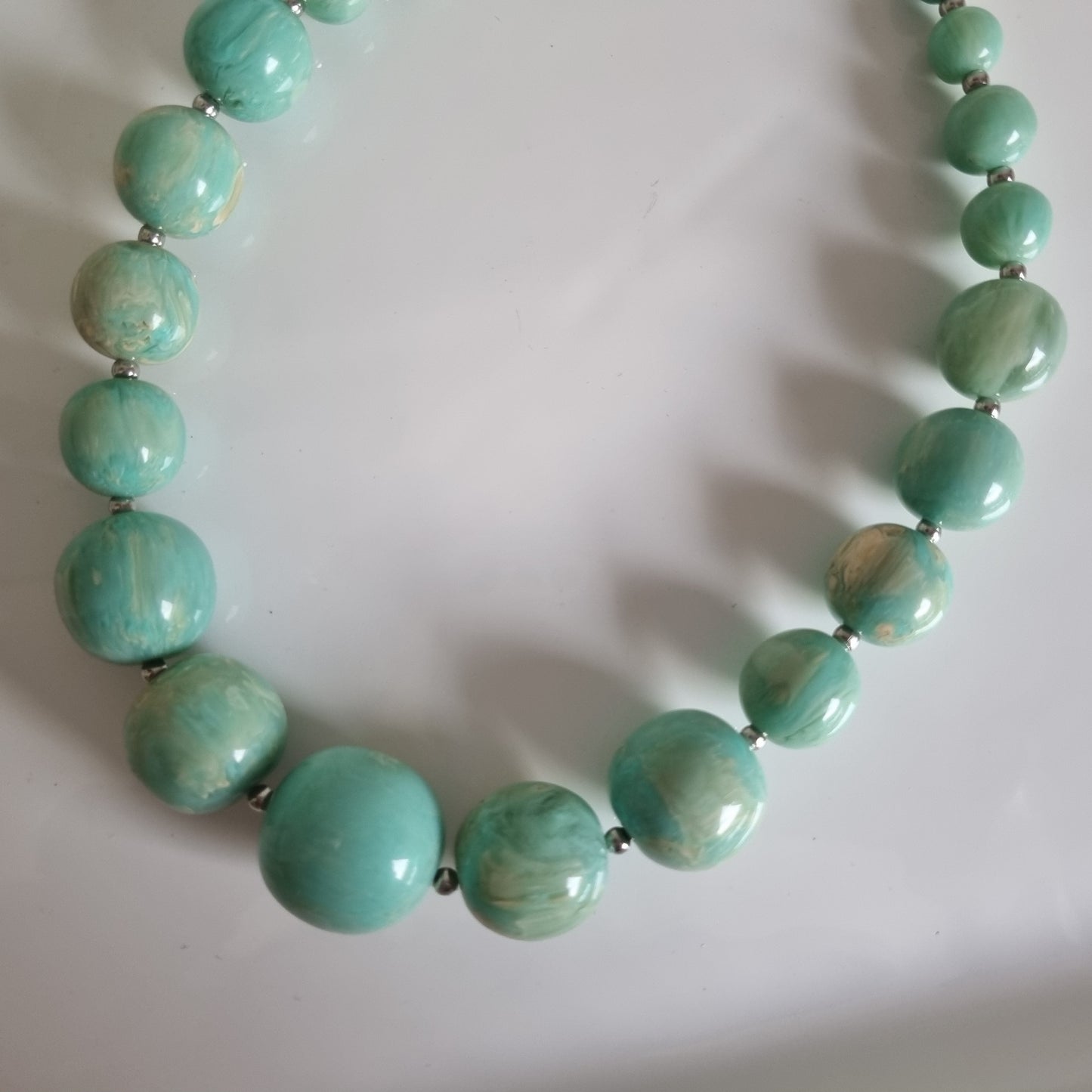Dante mint green marble necklace