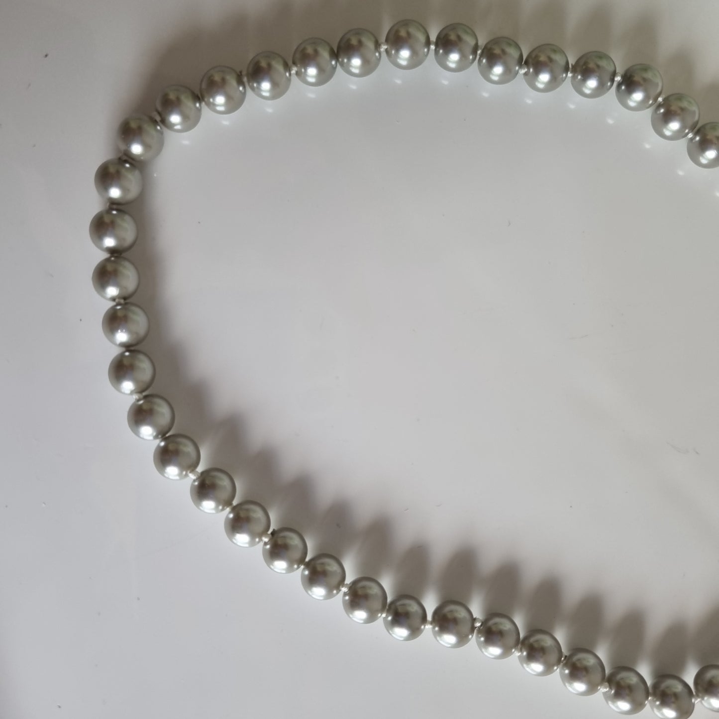 Dante silver pearl necklace