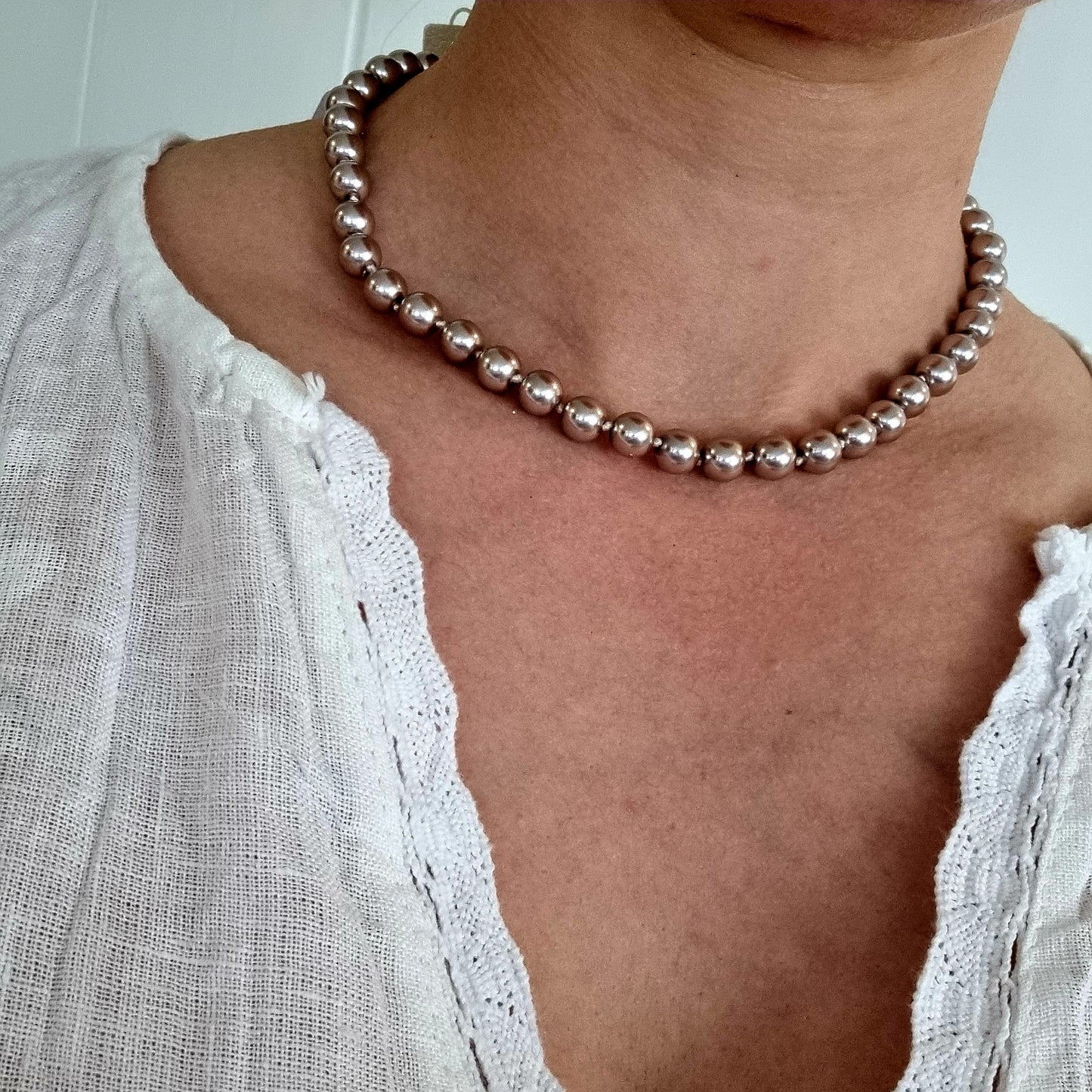 Dante thistle pearl necklace