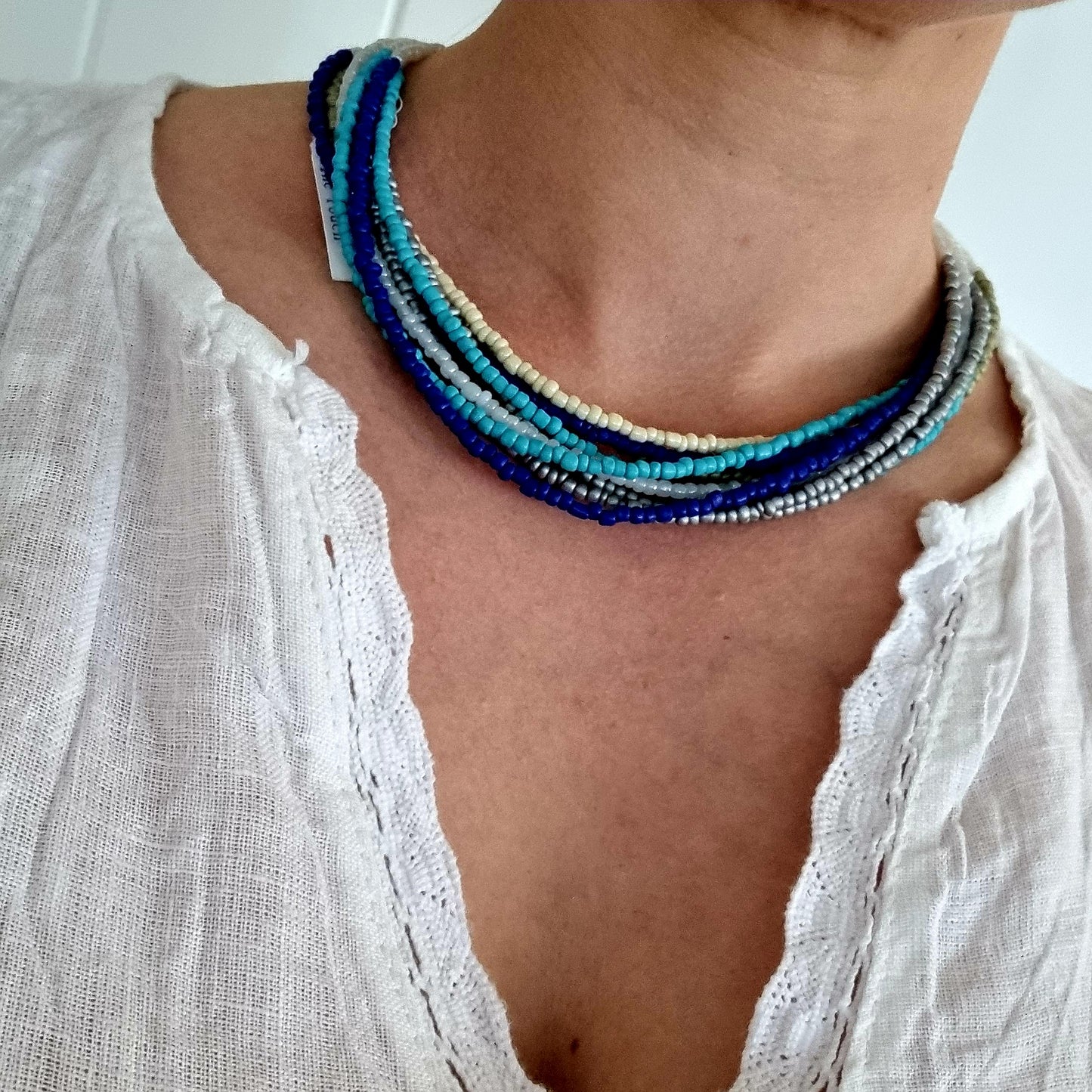 Dante Blue bead necklace Blue