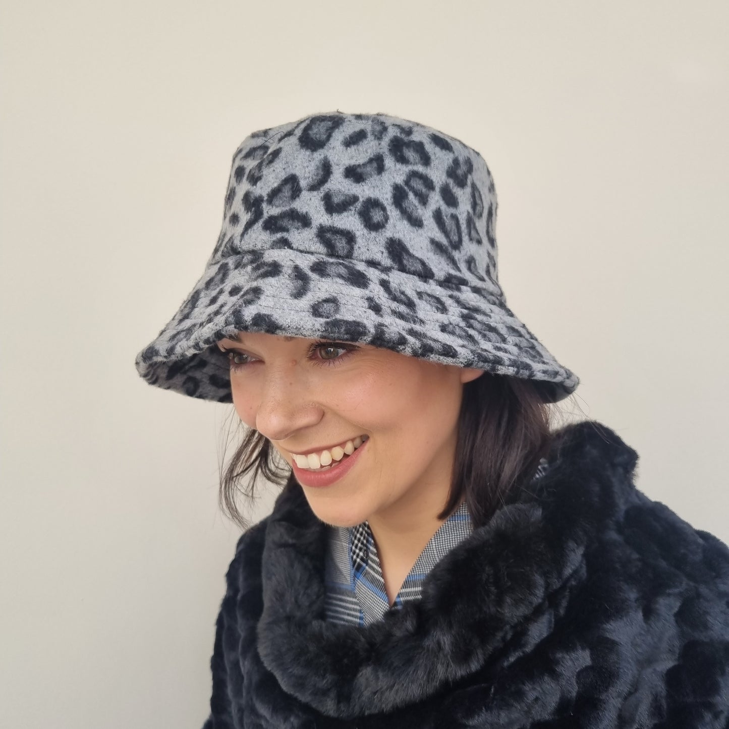 Leopard Winter Bucket Hat