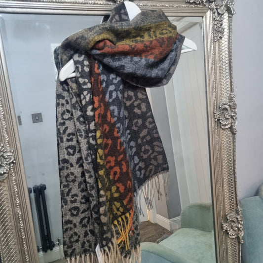 Multi animal print scarf
