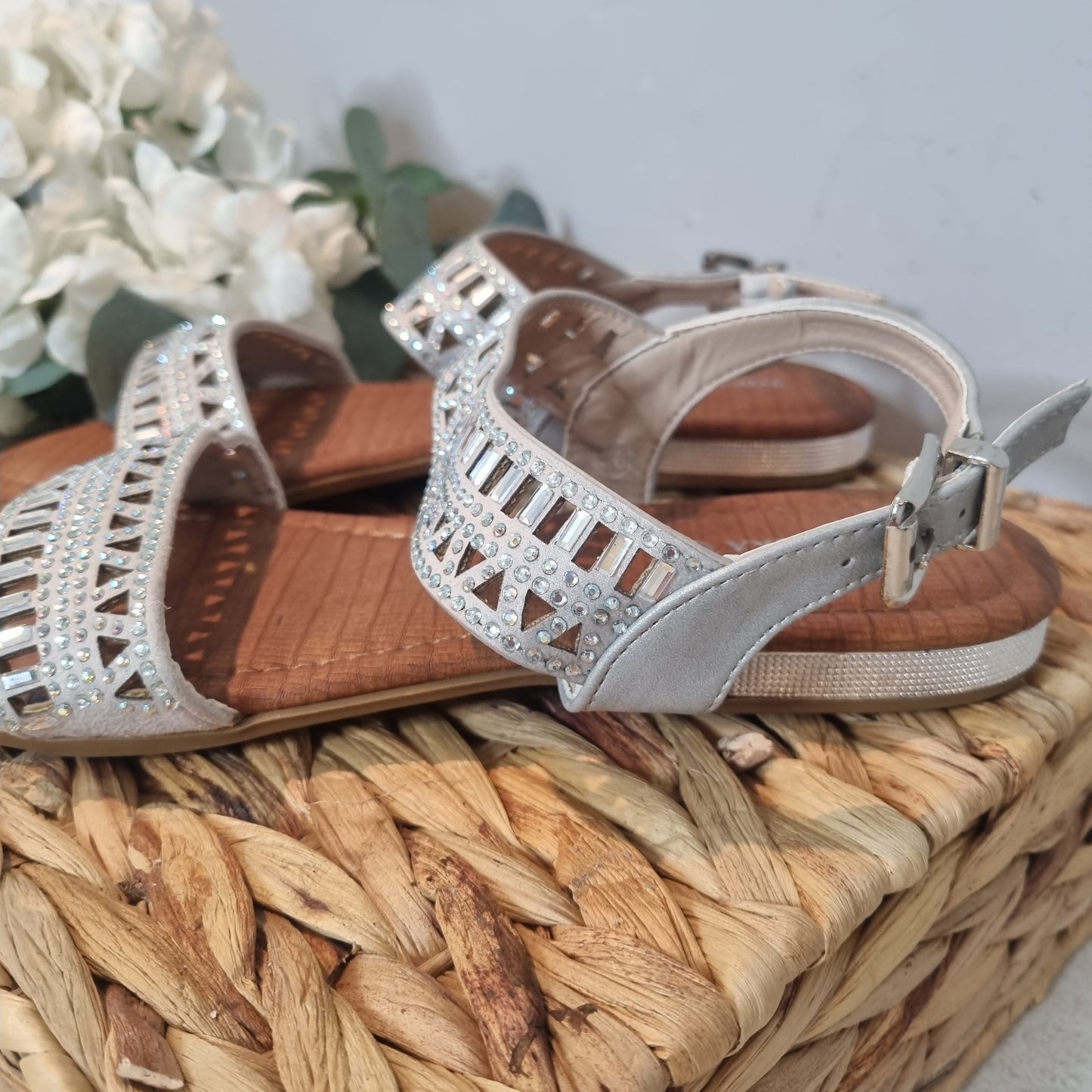 Flat Embellished Sandal Shoe