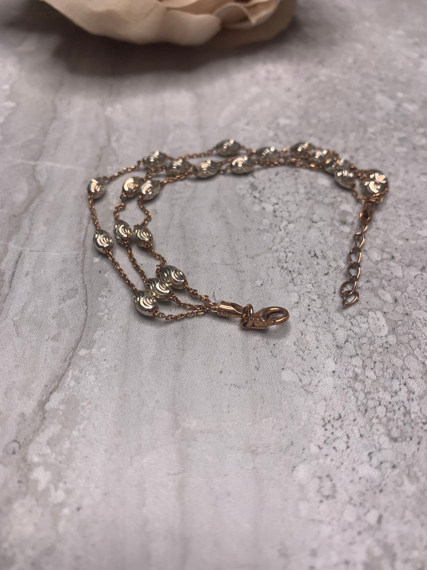 Annabella 3 Chain Bracelet Plated in Rose Gold and Rhodium