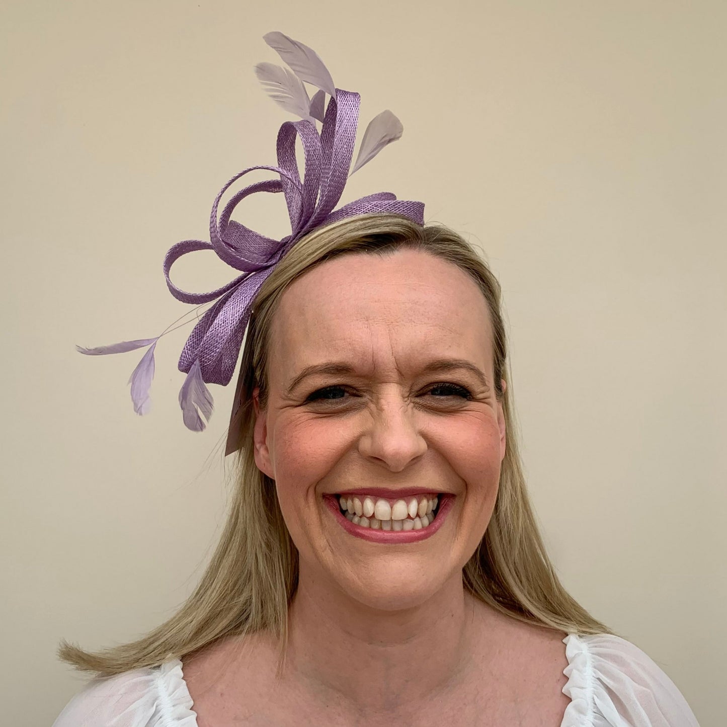 J Bees JB22/238 Fascinator on Headband In Purples