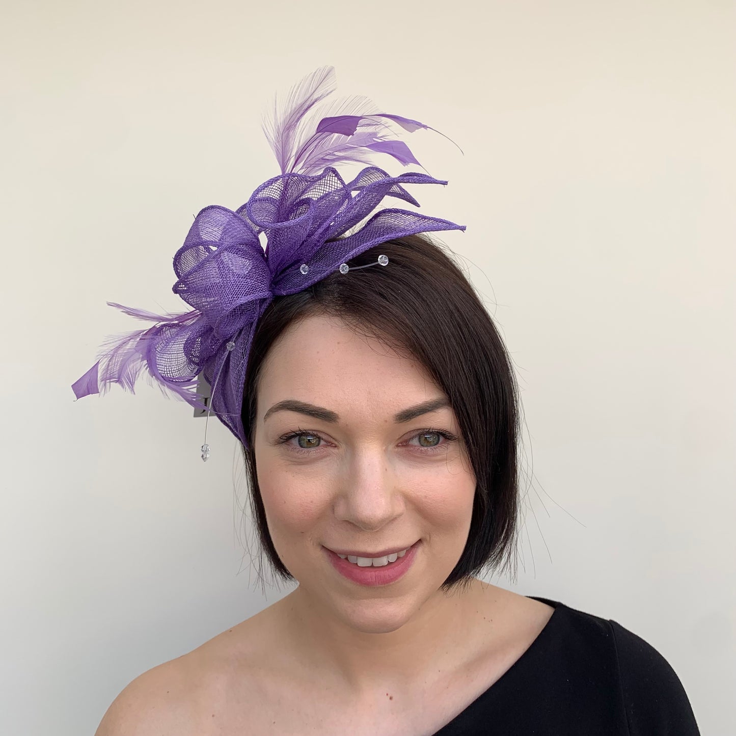 J Bees JB23/318 Fascinator in Purples and Lilacs